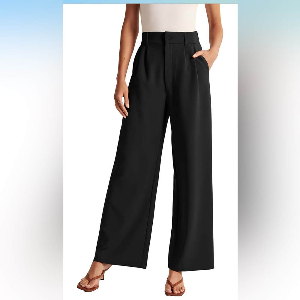 Elegant Black Wide-Leg Pants NWT